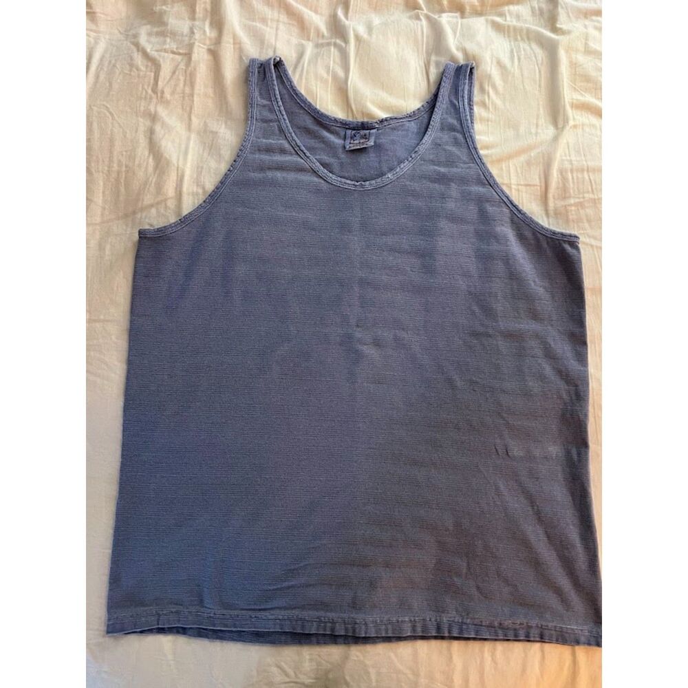 Vintage Men's Baja Blue 100% Cotton Tank Top, approx. size L